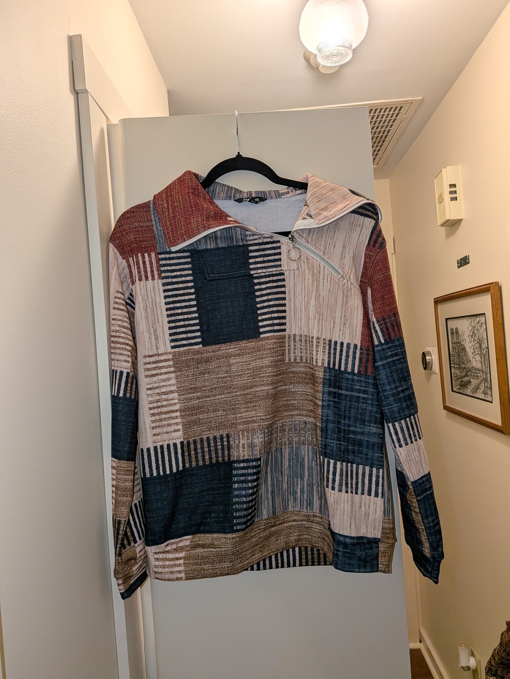 CEGOLFS Striped Hooded Pullover Multi Colored Medium